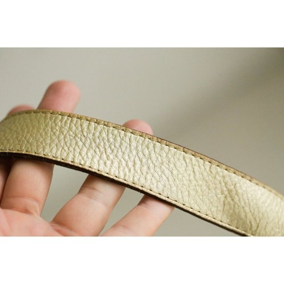 Tod's Vintage Y2K Leather Gold Tone  Oval Large Buckle Shoulder Bag - Picture 6 of 11